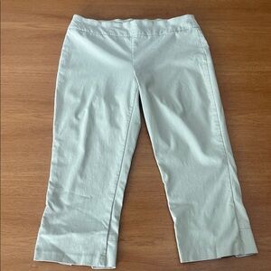 Tribal Kaki Pull-On Capri/Cropped Pants, Straight Leg, Stretchy Fabric, Sz 10